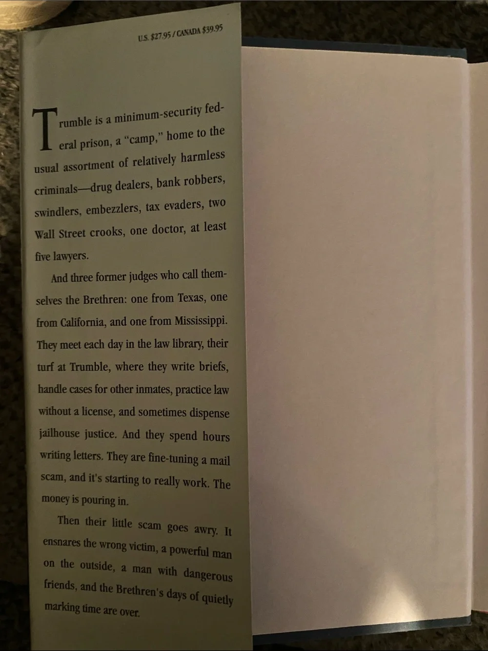 The Brethren Hardcover Book - Blue/Gray Cover